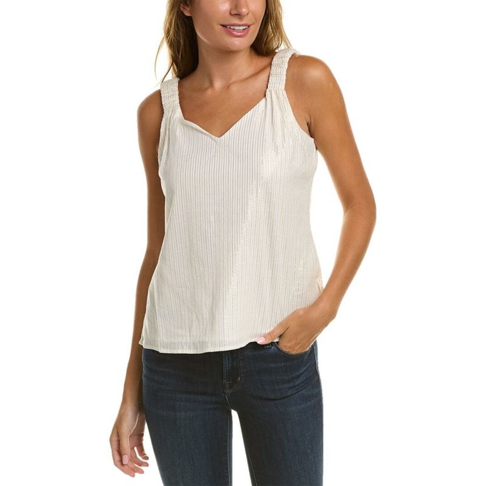 Vince Camuto Ivory Textured Sleeveless Top